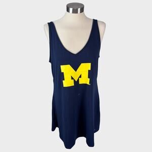 Blue Tank Top with Yellow Logo